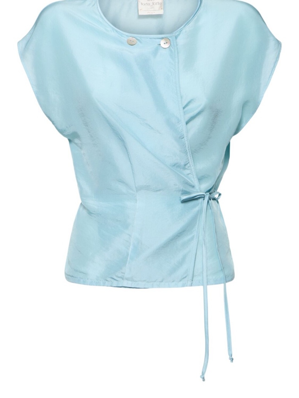 Forte Forte Light Blue Wrap-Style Women's Top